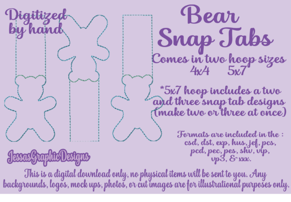 Bear Snap Tabs: A Holiday Embroidery Review