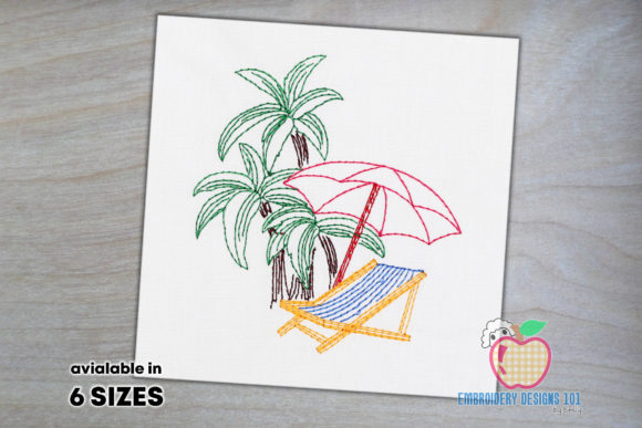 Review: Beach Scene with Chairs Embroidery Design