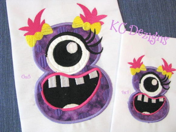 Review: Silly Monster Number 8 Applique Design